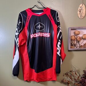 Fly Racing Polaris Red and Black Long Sleeve Jersey Size large